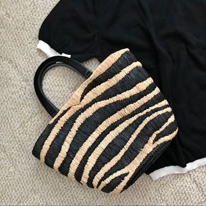 TALBOTS Woven Zebra Purse